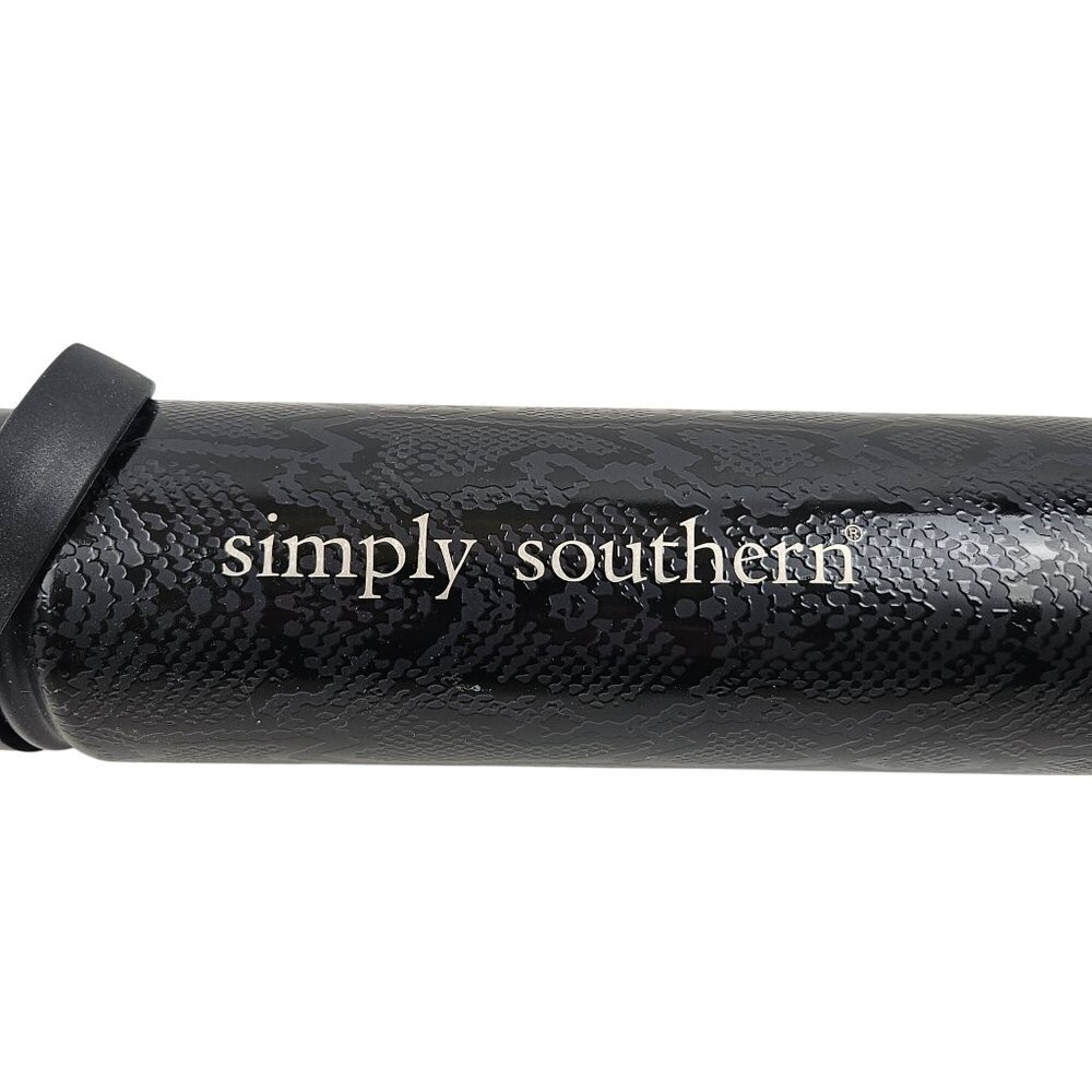Simply Southern 24oz Stainless Steel Water Bottle Black Snake Print Carry Handle - Picture 2 of 7